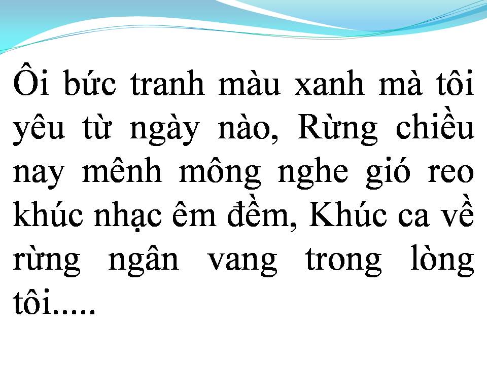 Lời bài hát RỪNG CHIỀU
