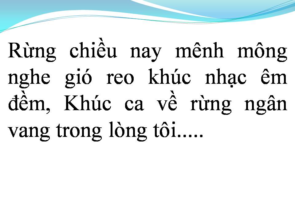 Lời bài hát RỪNG CHIỀU