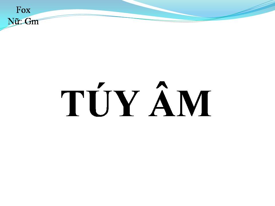 Lời bài hát TÚY ÂM