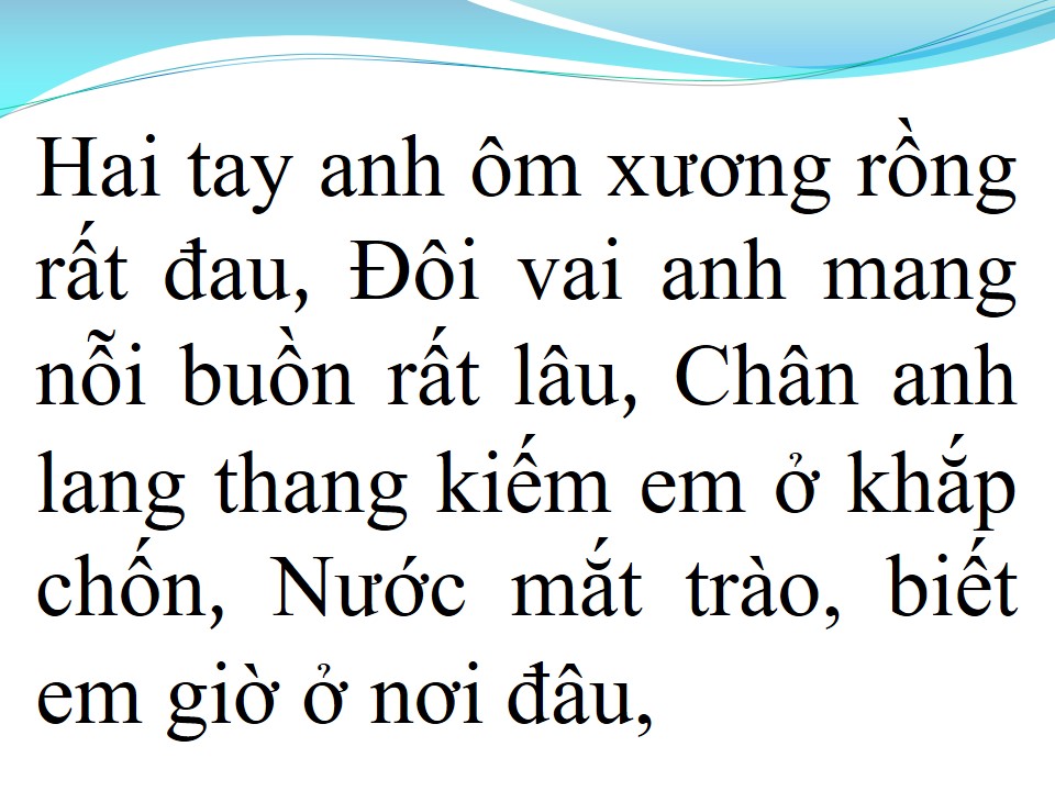 Lời bài hát BUỒN CỦA ANH