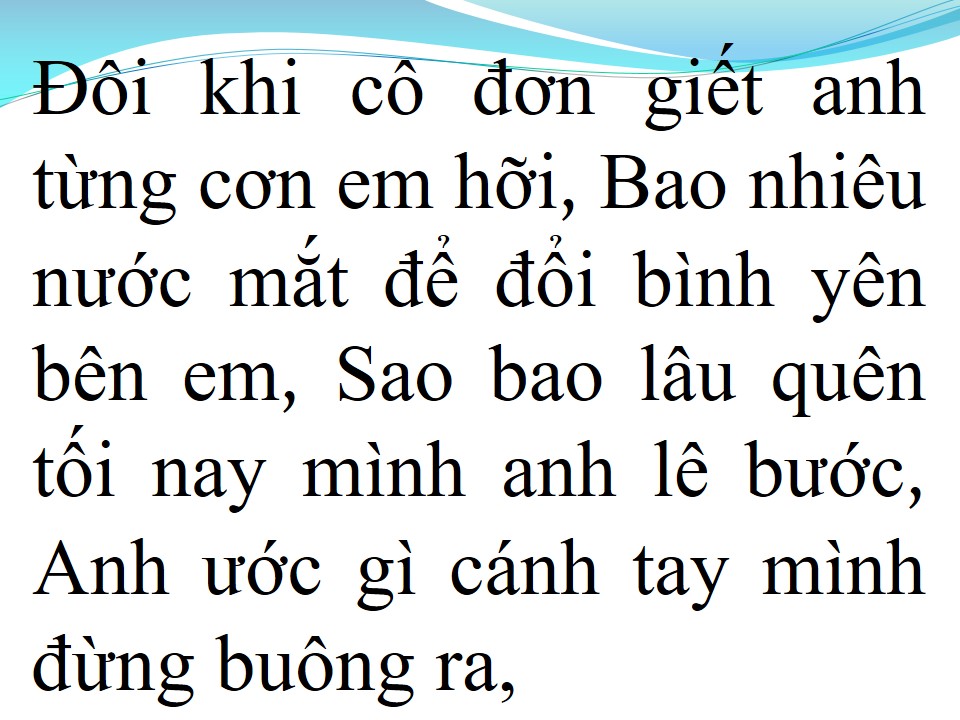 Lời bài hát BUỒN CỦA ANH