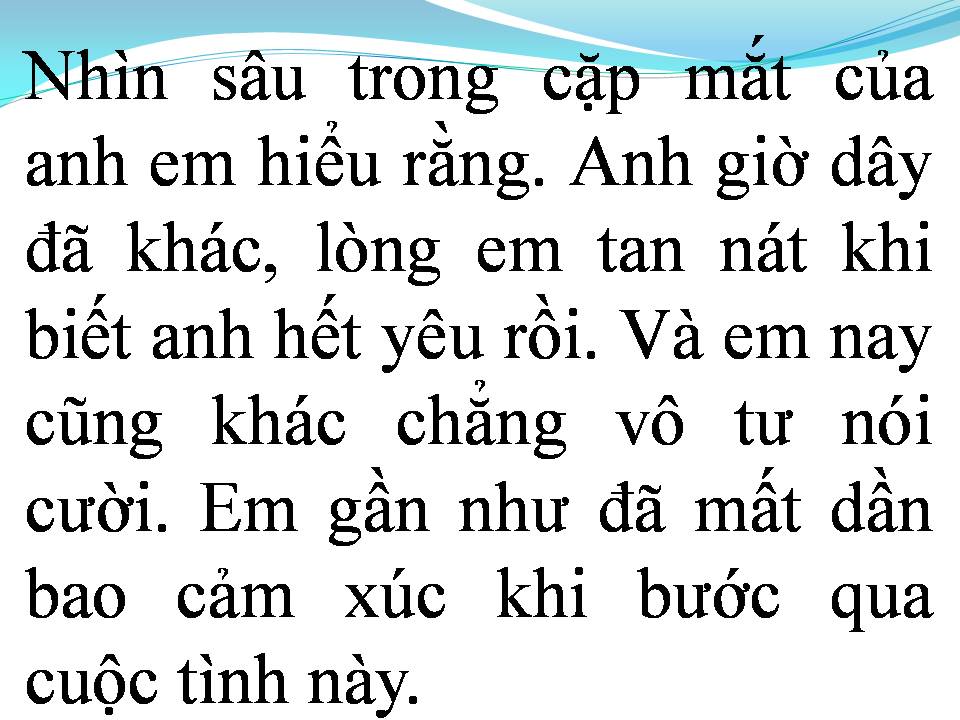 Lời bài hát ĐAU RỒI SẼ BUÔNG