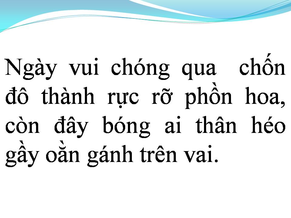 Lời bài hát GÁNH HÀNG RONG