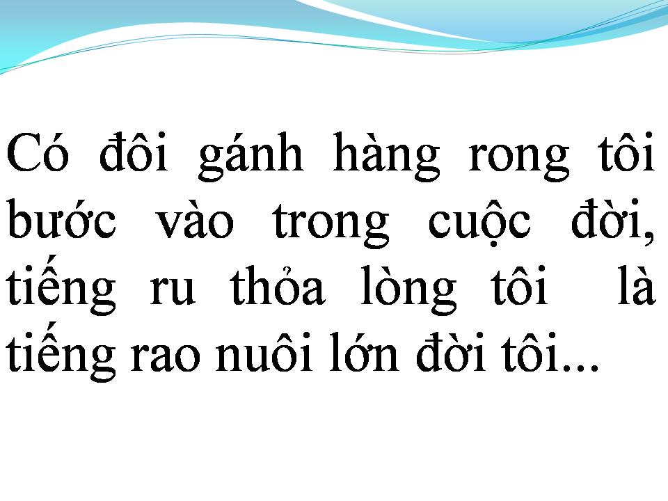 Lời bài hát GÁNH HÀNG RONG