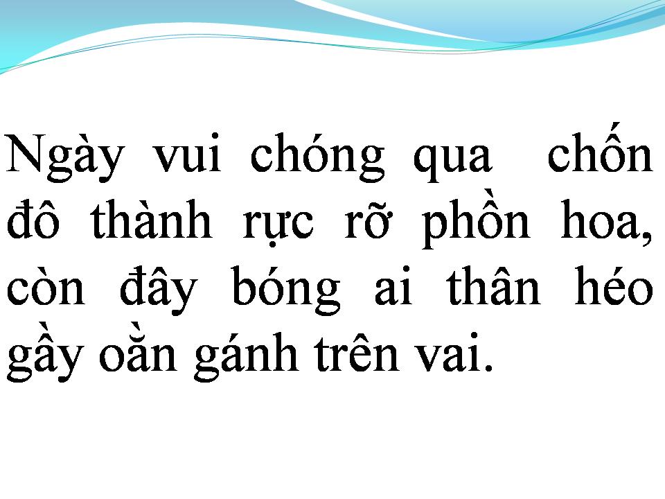 Lời bài hát GÁNH HÀNG RONG