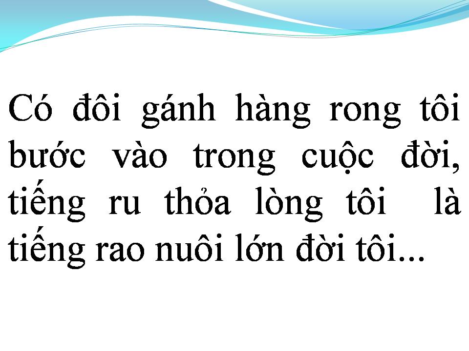 Lời bài hát GÁNH HÀNG RONG