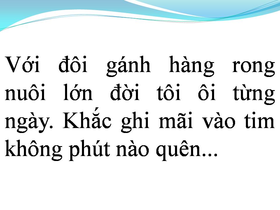 Lời bài hát GÁNH HÀNG RONG