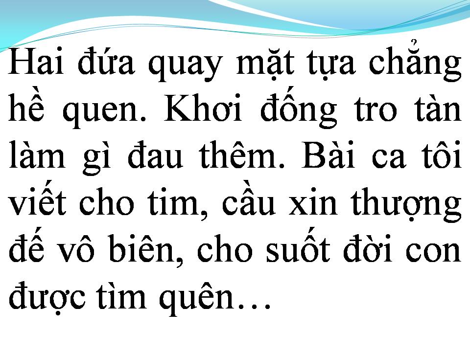 Lời bài hát GẶP LẠI CỐ NHÂN