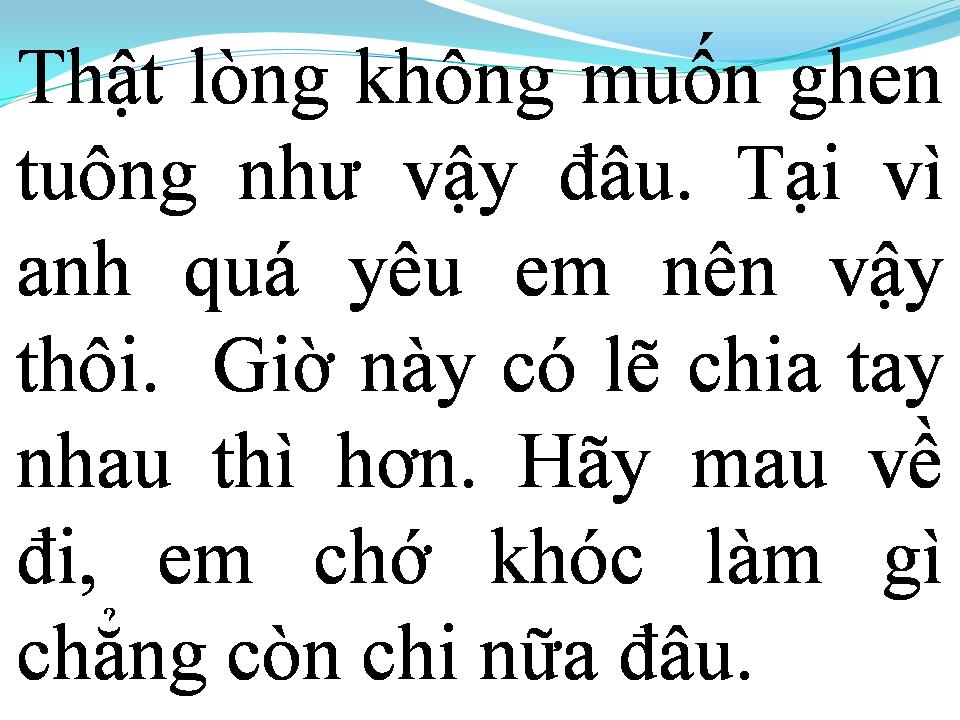 Lời bài hát GHEN CHỈ VÌ YÊU