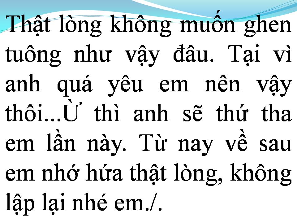 Lời bài hát GHEN CHỈ VÌ YÊU