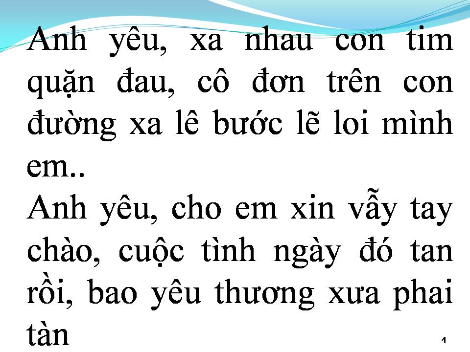 Lời bài hát GIÃ BIỆT TÌNH ANH