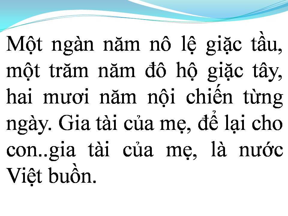 Lời bài hát GIA TÀI CỦA MẸ 