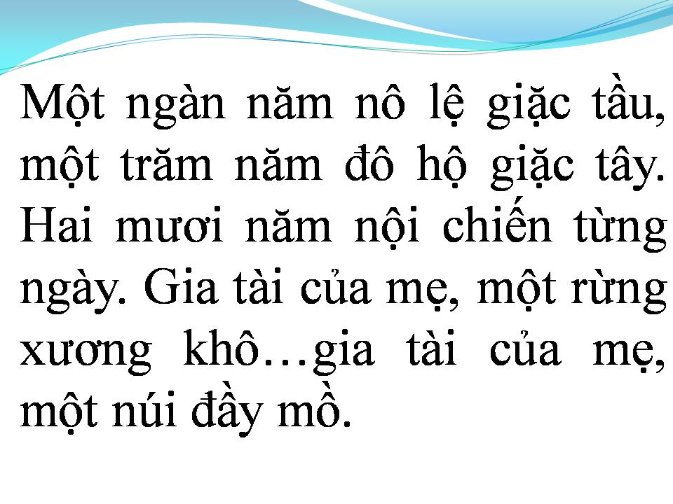 Lời bài hát GIA TÀI CỦA MẸ 