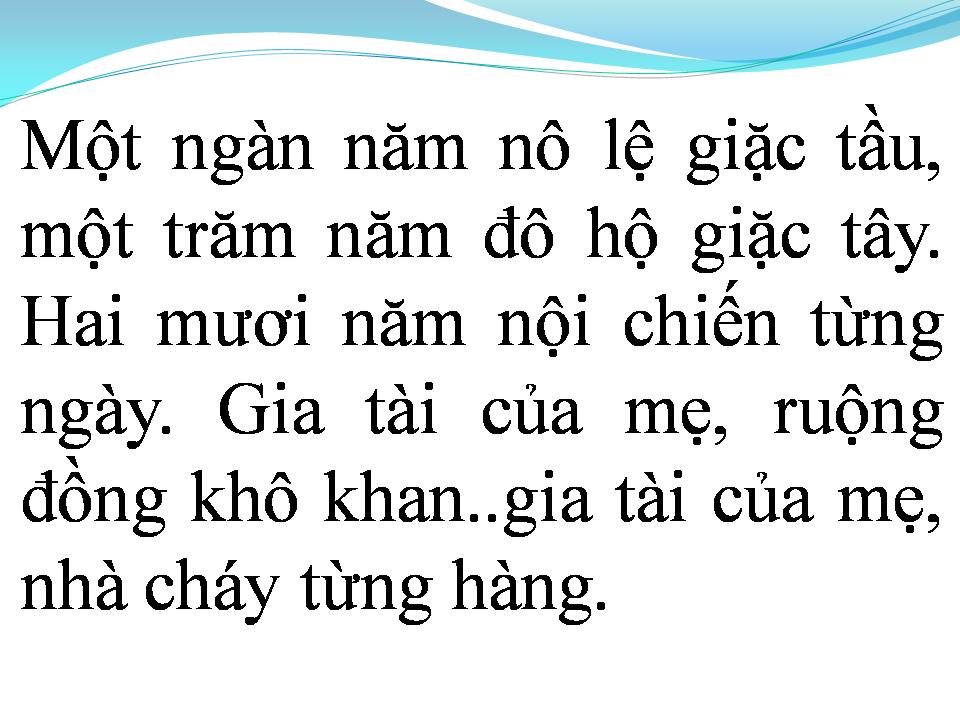 Lời bài hát GIA TÀI CỦA MẸ 
