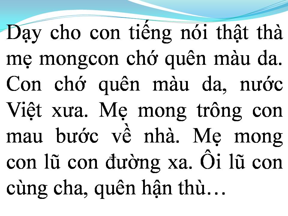 Lời bài hát GIA TÀI CỦA MẸ 