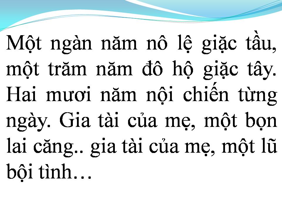 Lời bài hát GIA TÀI CỦA MẸ 