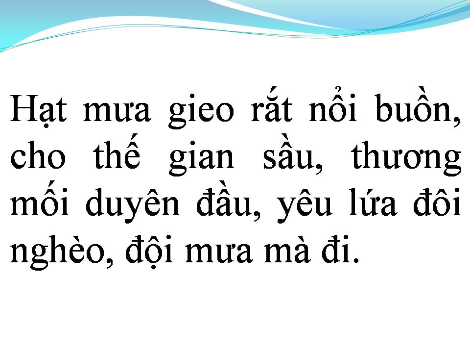 Lời bài hát GIÃ TỪ ĐÊM MƯA