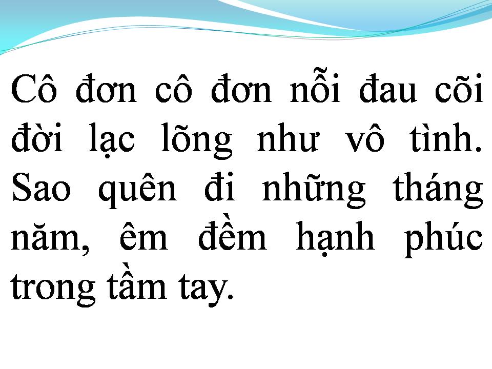 Lời bài hát GIÃ TỪ DĨ VÃNG