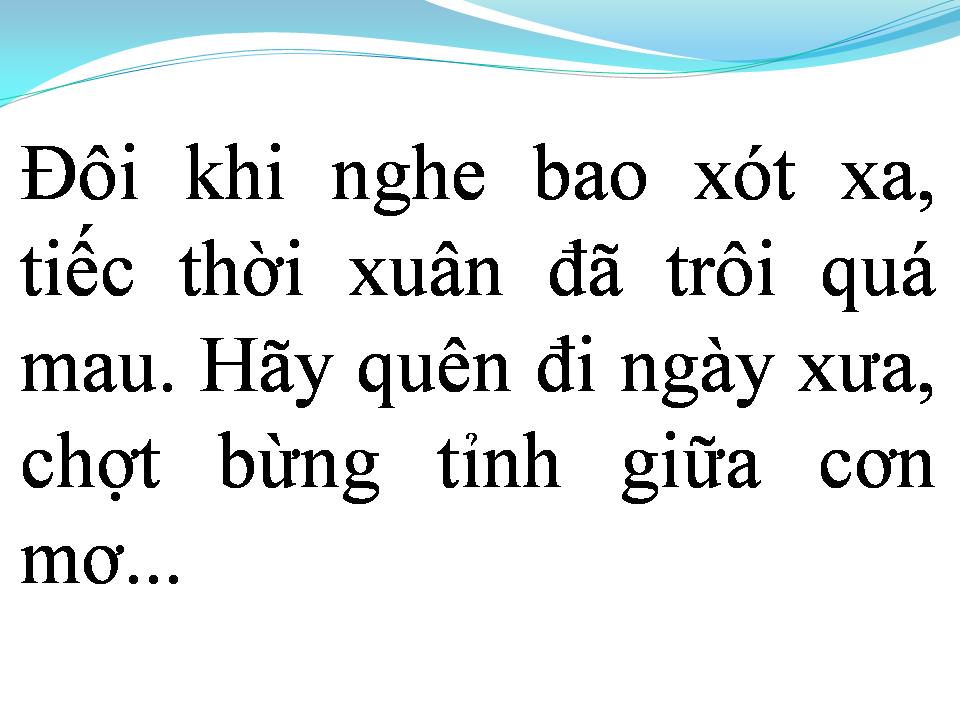 Lời bài hát GIÃ TỪ DĨ VÃNG