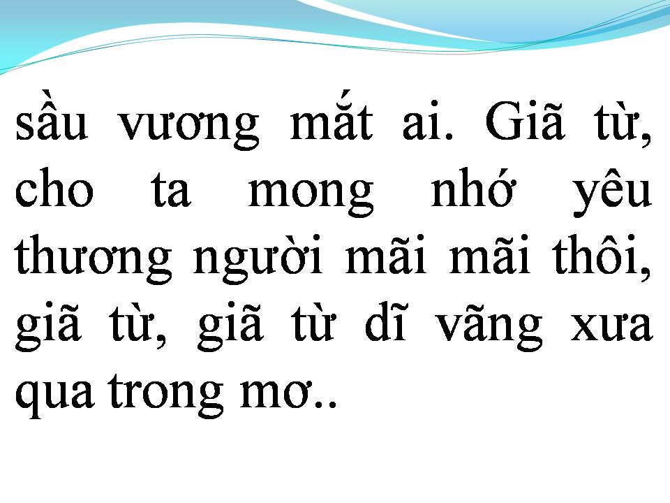 Lời bài hát GIÃ TỪ DĨ VÃNG