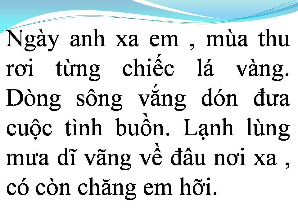 Lời bài hát GIẤC MƠ BUỒN