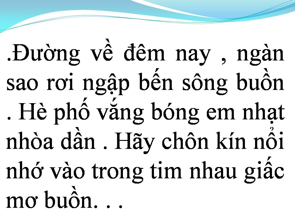 Lời bài hát GIẤC MƠ BUỒN