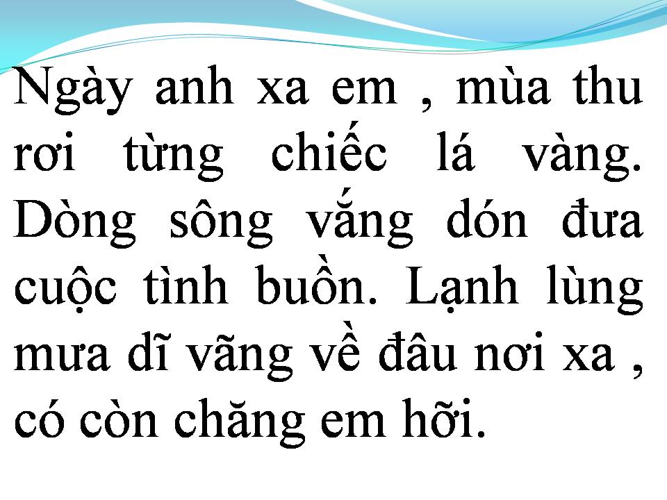 Lời bài hát GIẤC MƠ BUỒN