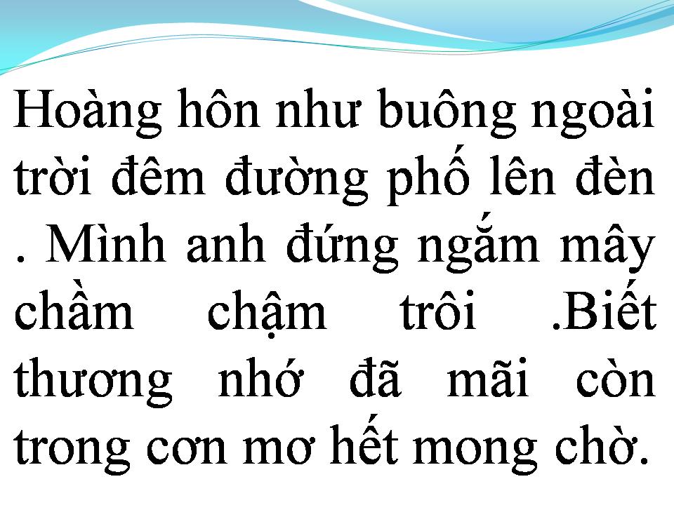 Lời bài hát GIẤC MƠ BUỒN