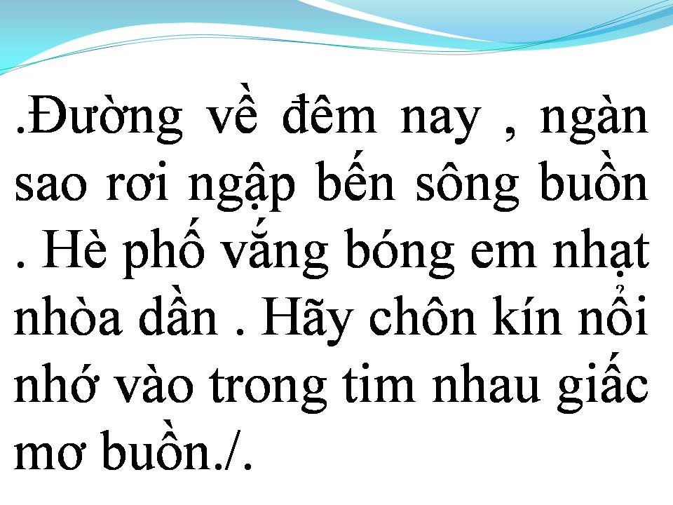 Lời bài hát GIẤC MƠ BUỒN
