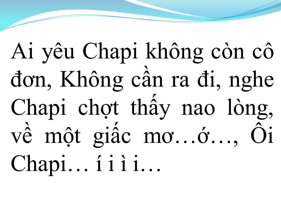 Lời bài hát GIẤC MƠ CHAPI