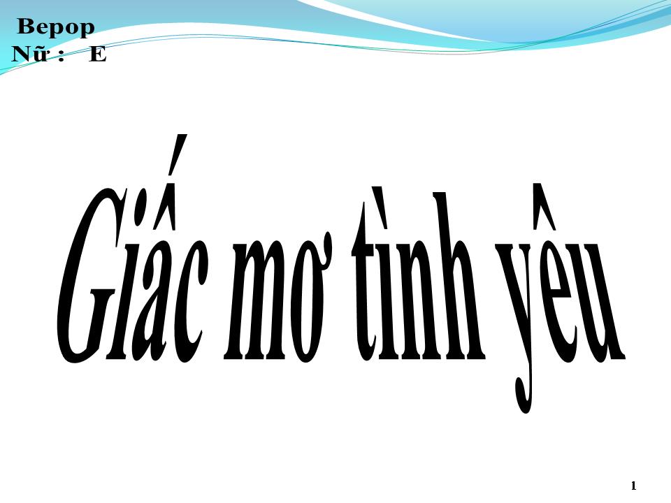 Lời bài hát GIẤC MƠ TÌNH YÊU