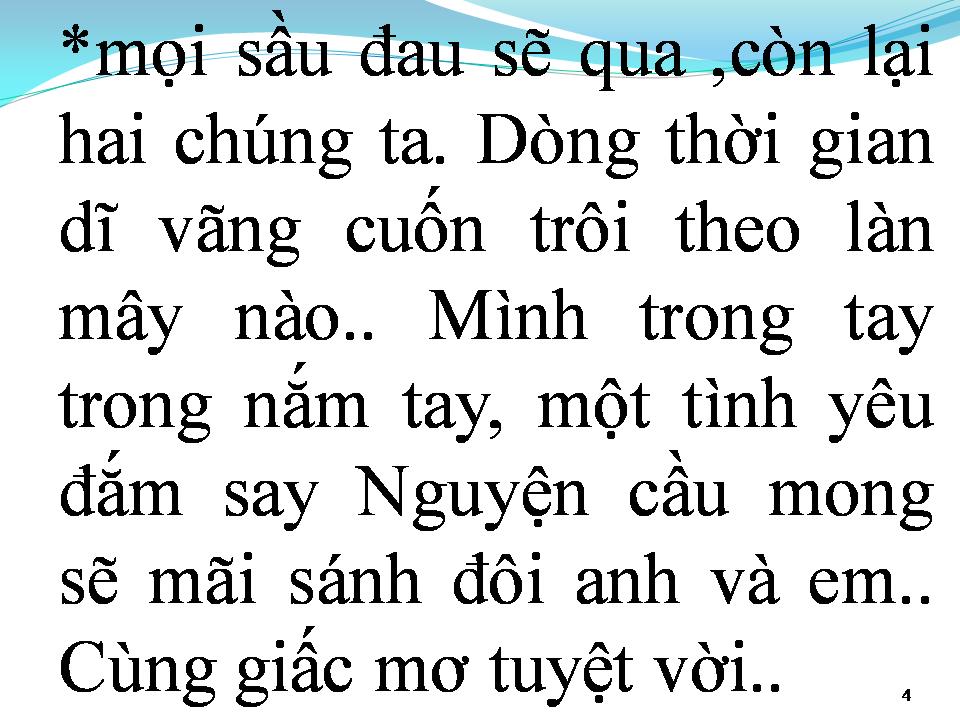 Lời bài hát GIẤC MƠ TÌNH YÊU
