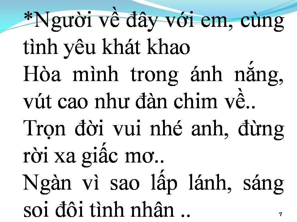 Lời bài hát GIẤC MƠ TÌNH YÊU
