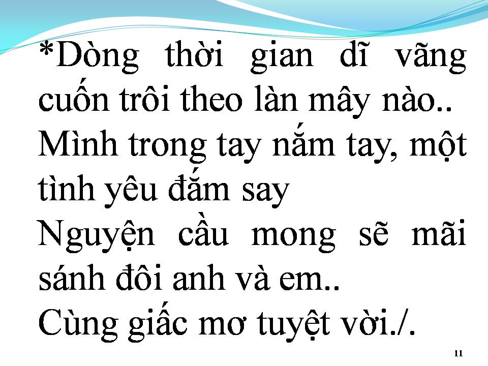 Lời bài hát GIẤC MƠ TÌNH YÊU