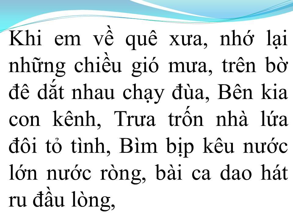 Lời bài hát GIẤC NGỦ ĐẦU NÔI