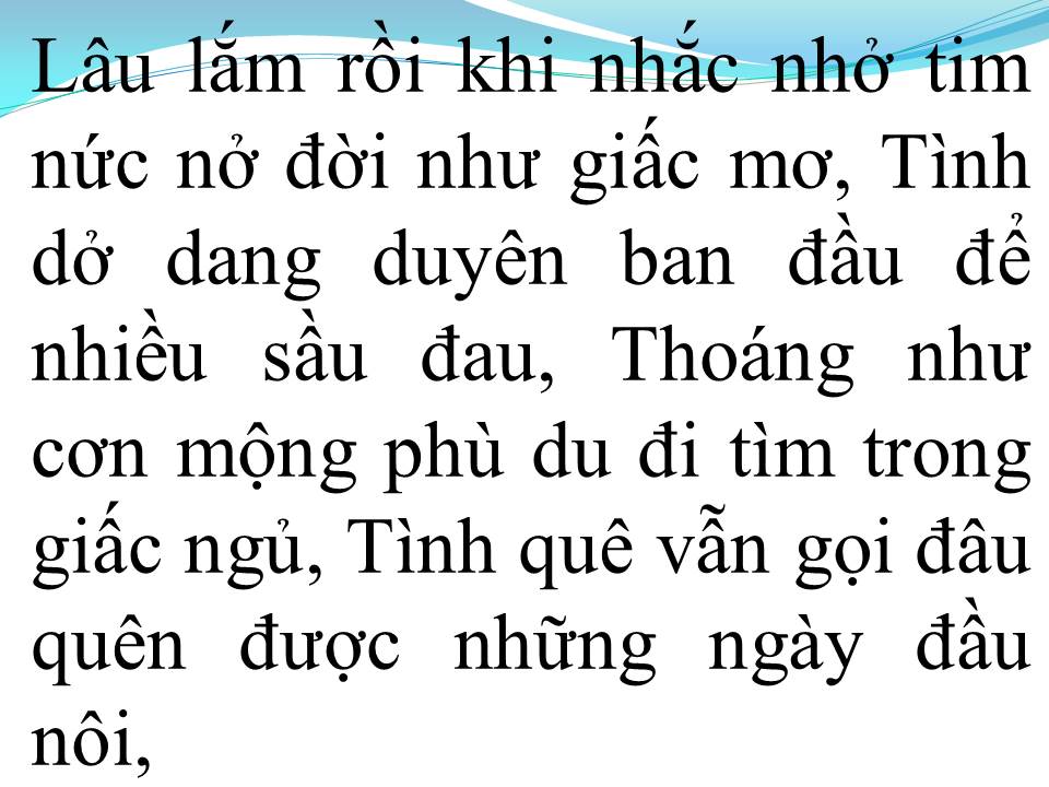 Lời bài hát GIẤC NGỦ ĐẦU NÔI