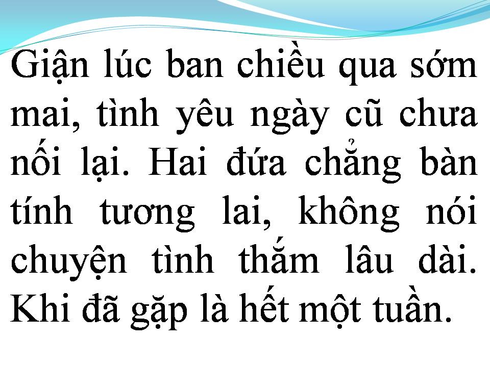 Lời bài hát GIẬN NHAU MỘT TUẦN