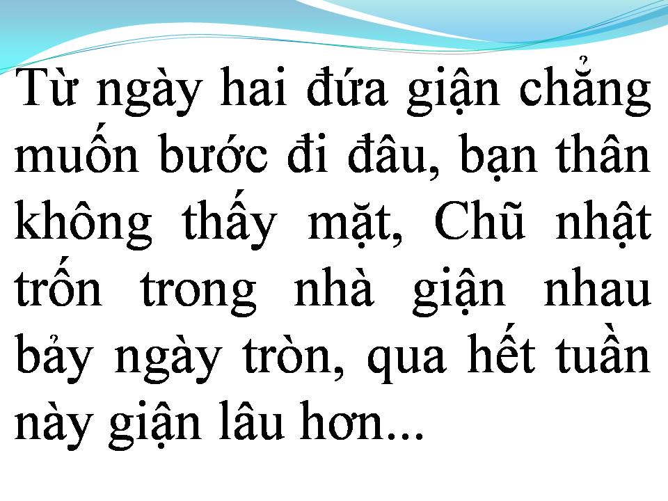 Lời bài hát GIẬN NHAU MỘT TUẦN