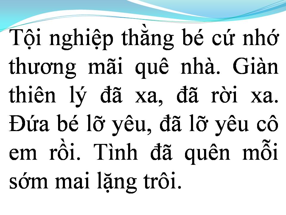 Lời bài hát GIÀN THIÊN LÝ ĐÃ XA