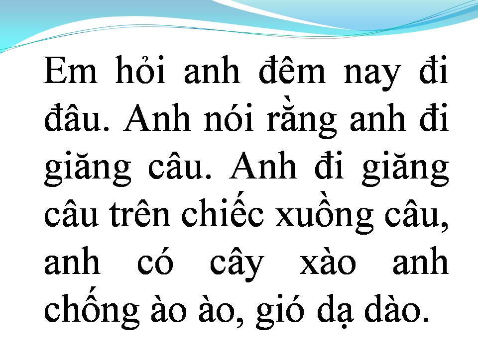 Lời bài hát GIĂNG CÂU