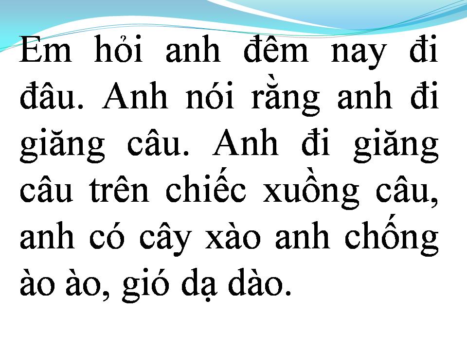 Lời bài hát GIĂNG CÂU