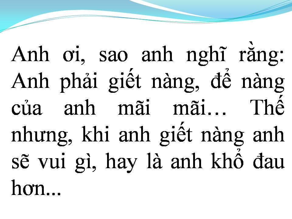 Lời bài hát GIẾT NGƯỜI ANH YÊU