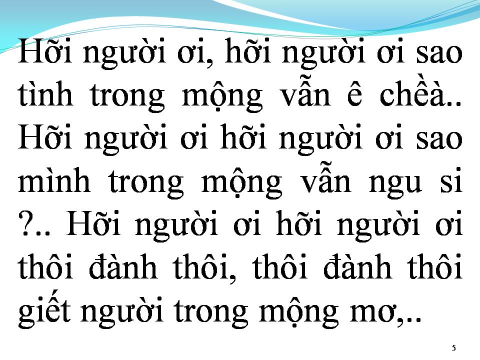 Lời bài hát GIẾT NGƯỜI TRONG MỘNG