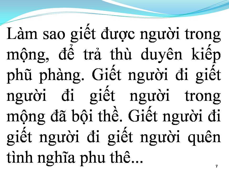 Lời bài hát GIẾT NGƯỜI TRONG MỘNG