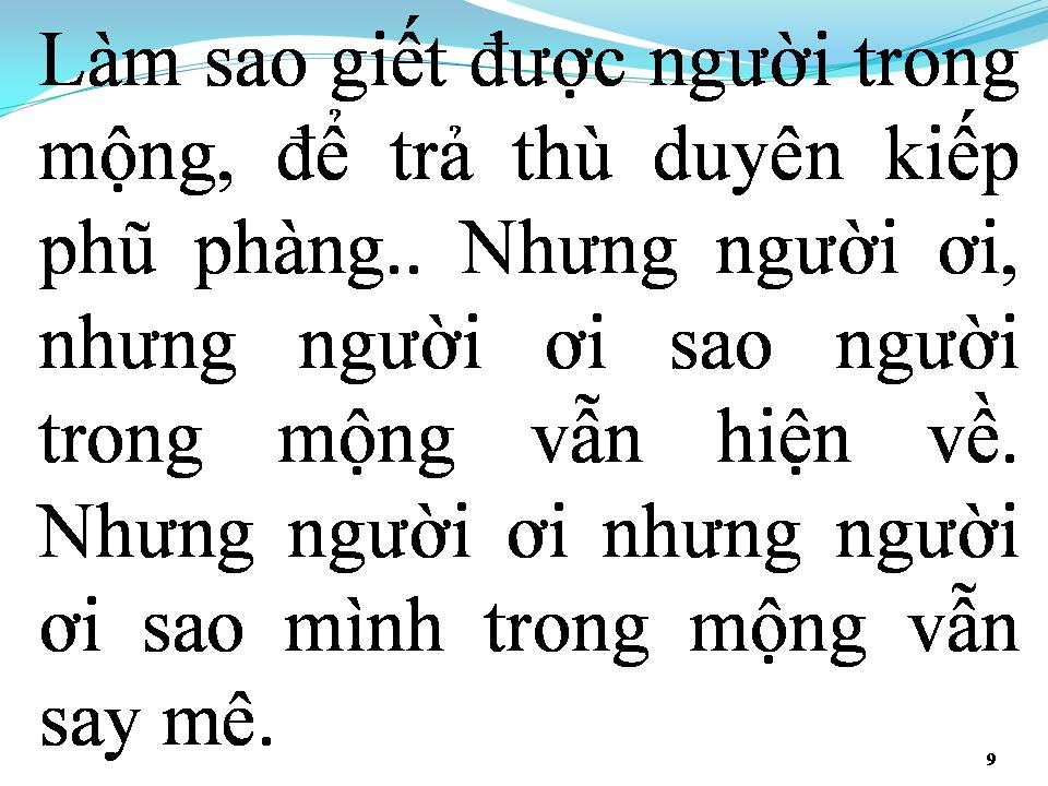 Lời bài hát GIẾT NGƯỜI TRONG MỘNG