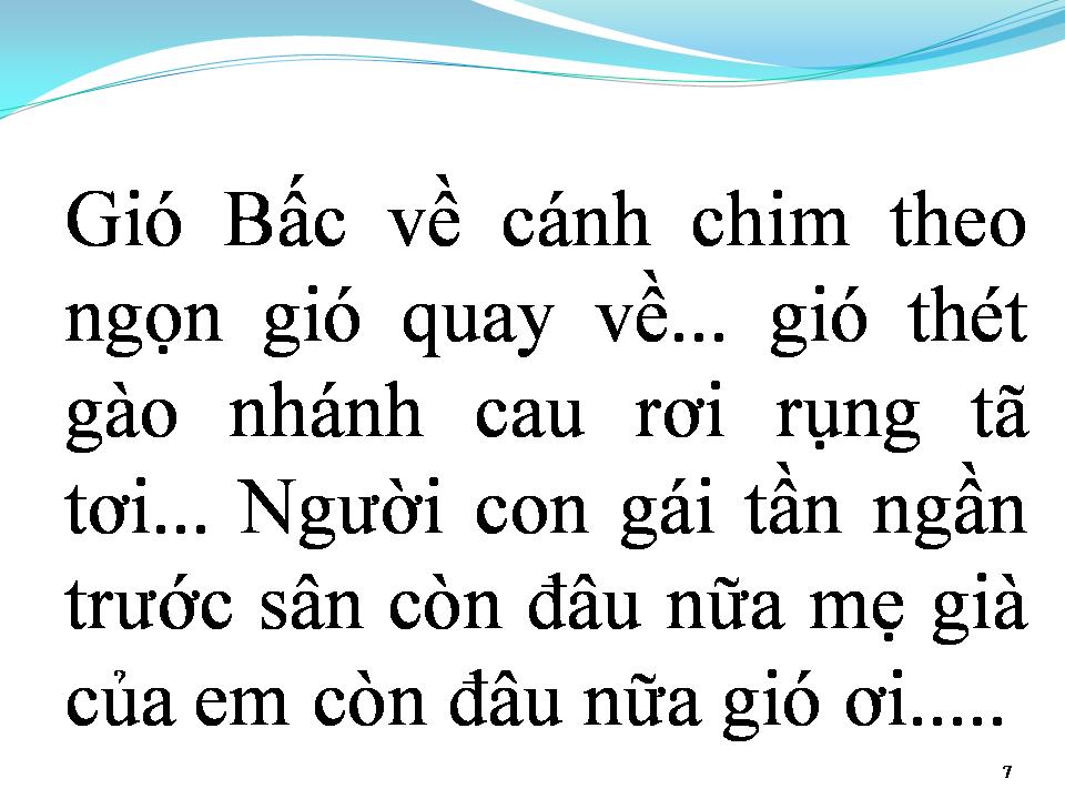 Lời bài hát GIÓ BẤC