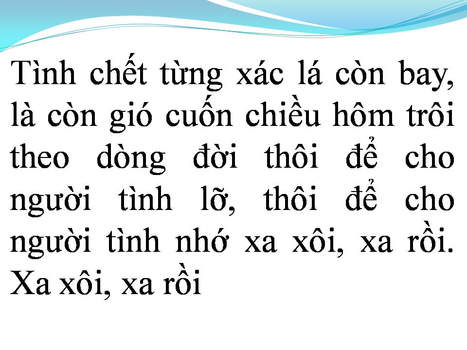 Lời bài hát GIÓ CUỐN CHIỀU HÔM