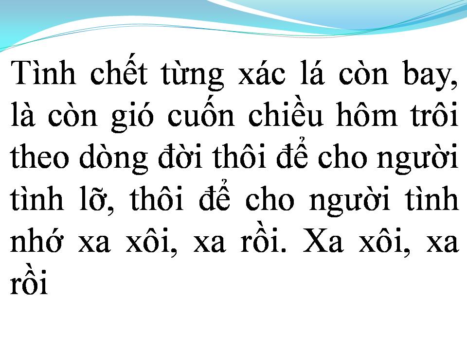 Lời bài hát GIÓ CUỐN CHIỀU HÔM