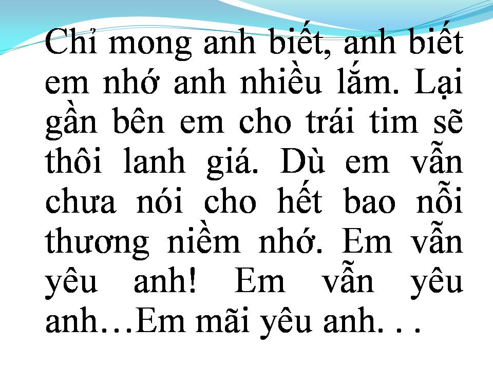 Lời bài hát GIỜ ĐÂY EM BIẾT