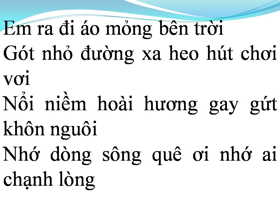 Lời bài hát GIÓ THỔI BÊN SÔNG